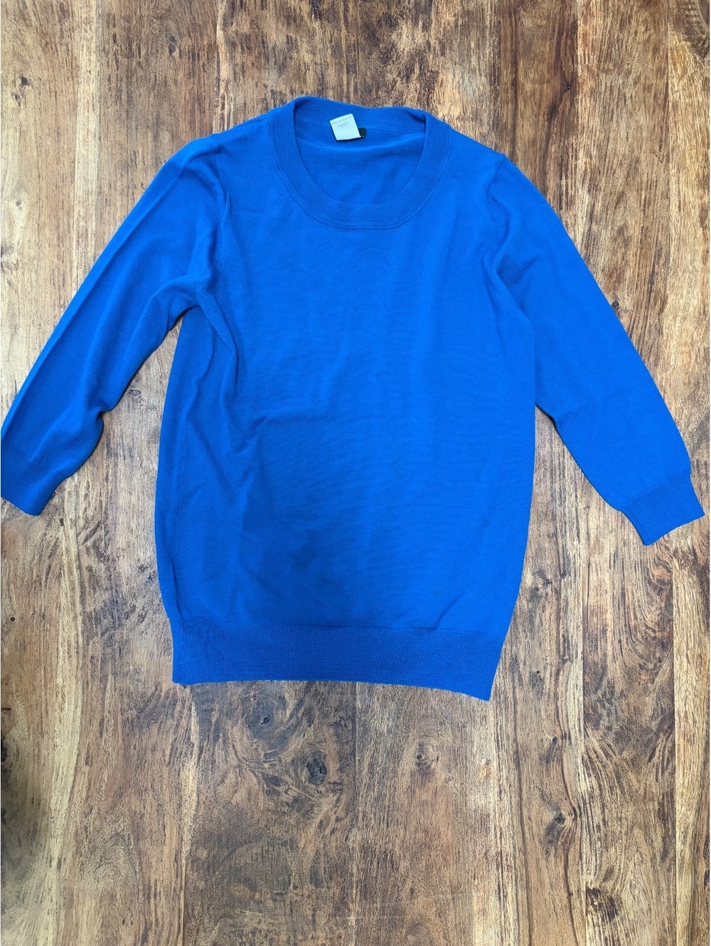 J.Crew Women's Small Blue 100% Merino Wool Sweater
